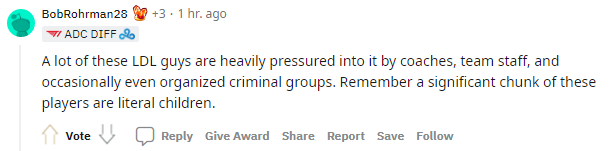 Reddit热议LDL假赛：选手可能被迫参与 作弊者不值得表扬