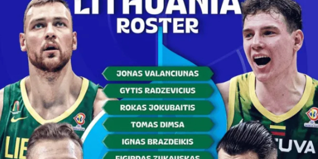 立陶宛公布世界杯15人初選名單：瓦藍領銜，薩博尼斯不在列